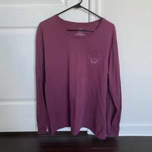 Purple-burgundy long sleeve Ivory Ella shirt